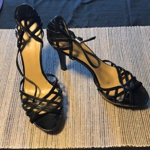 Nine West Black Strappy Heels US 11M